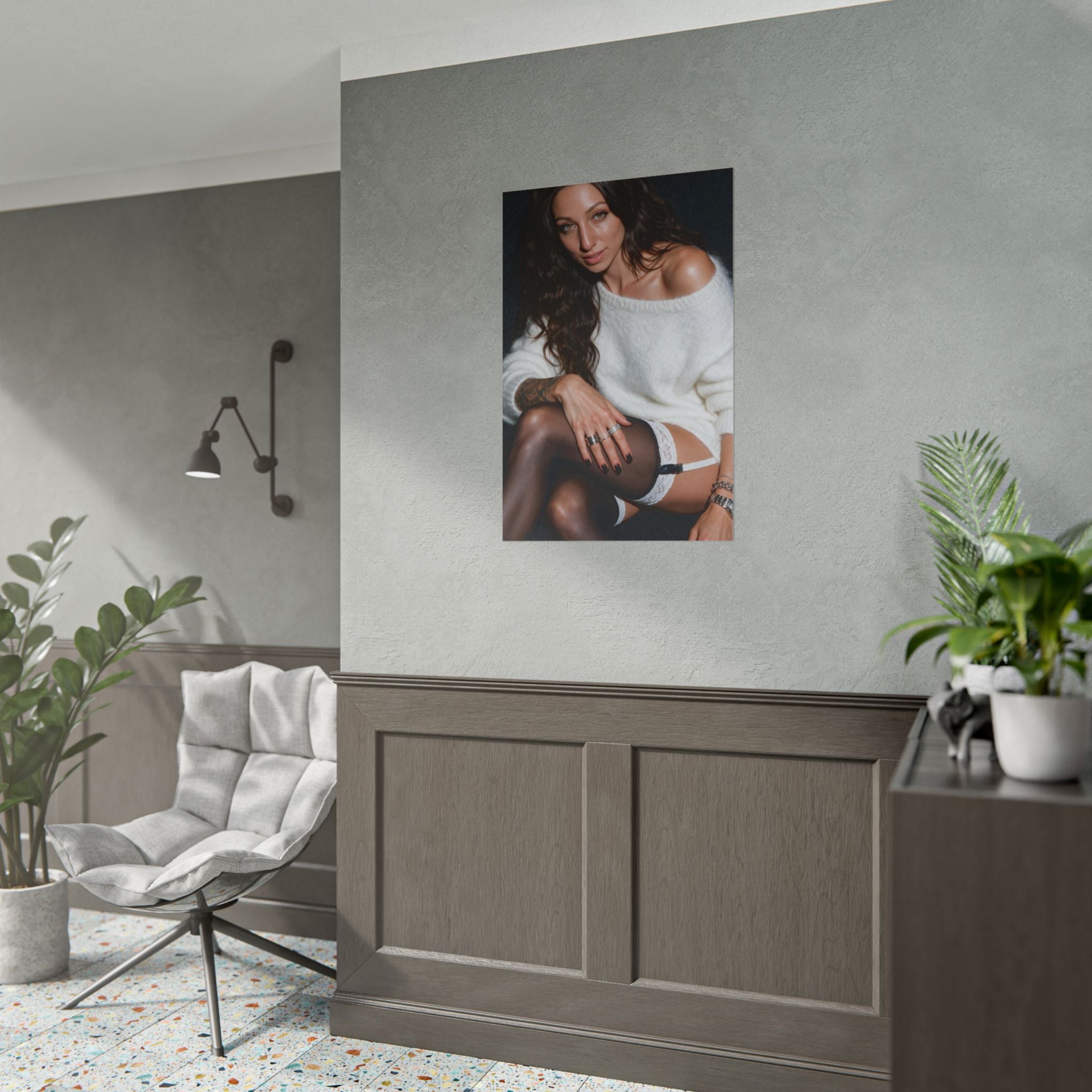 Alyx | Off The Shoulder Sweater Vibes | Boudoir Rolled Poster