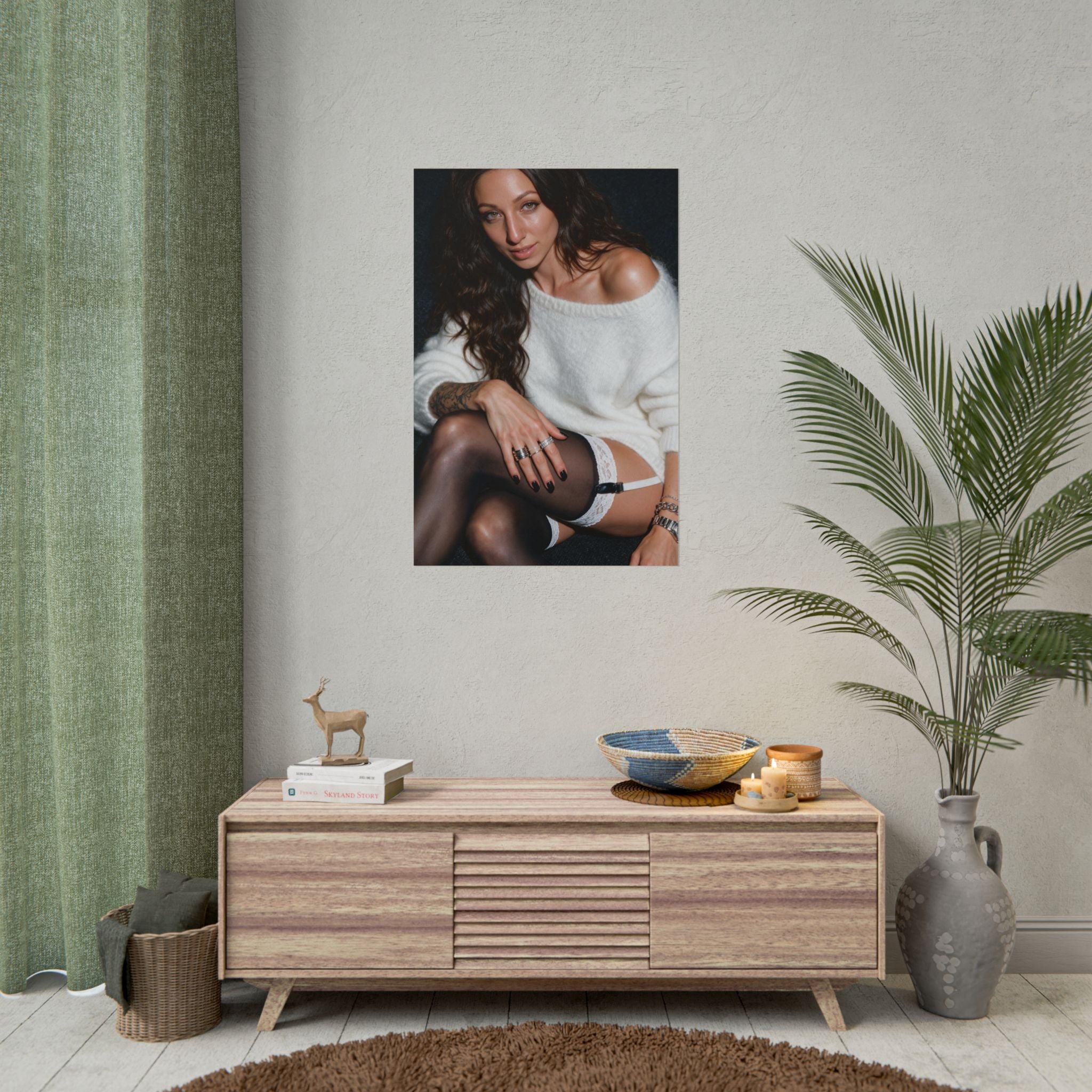Alyx | Off The Shoulder Sweater Vibes | Boudoir Rolled Poster