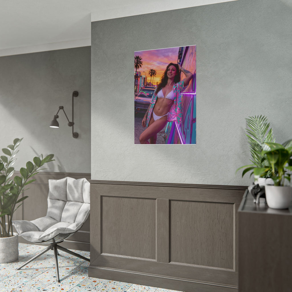Alyx | T6 Neon Sunset Bikini | On The Streets Rolled Poster