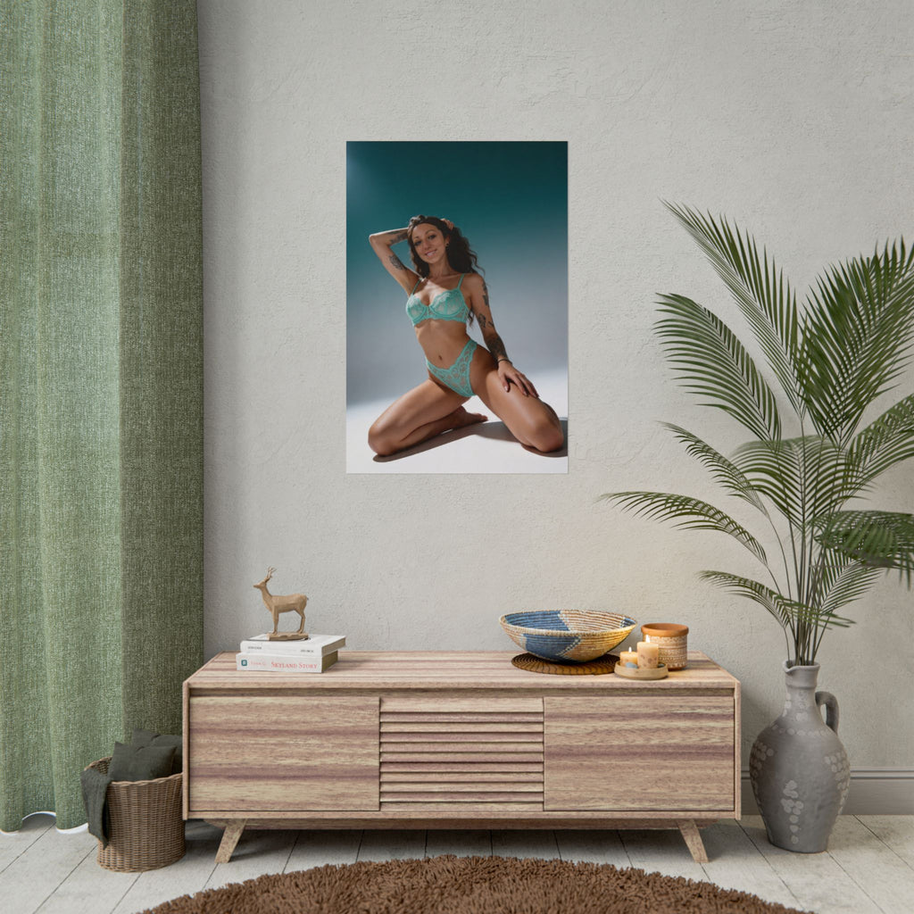 Alyx | Teal Lingerie Poster | Rolled Poster