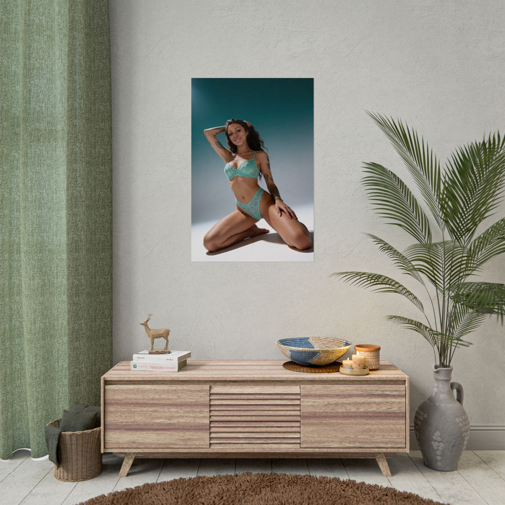 Alyx | Teal Lingerie Poster | Rolled Poster