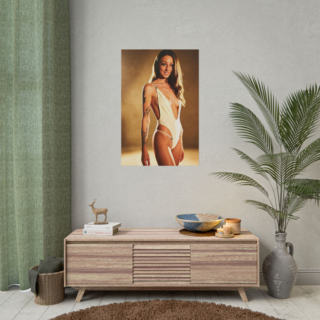 Alyx | Vintage Sepia Pinup Print | Rolled Poster