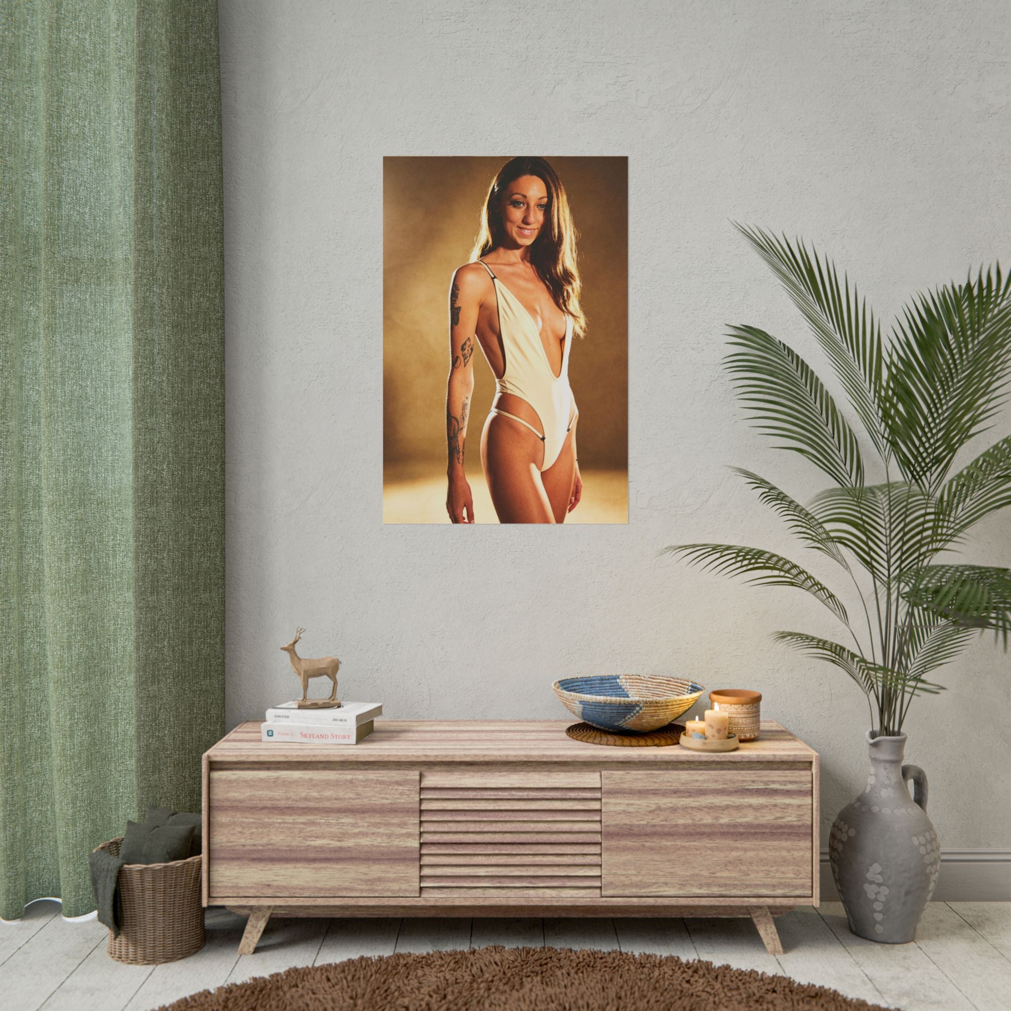 Alyx | Vintage Sepia Pinup Print | Rolled Poster