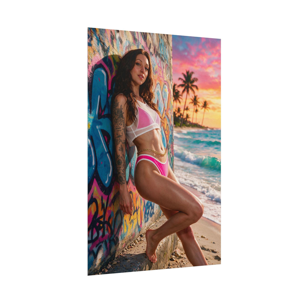 Alyx | G6 Beach Graffiti Bikini | Tropical Palm Rolled Poster