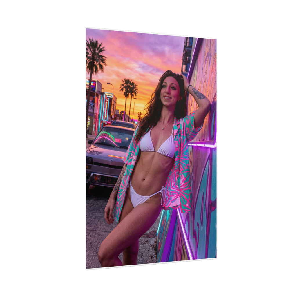 Alyx | T6 Neon Sunset Bikini | On The Streets Rolled Poster