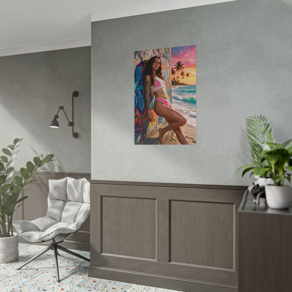 Alyx | G6 Beach Graffiti Bikini | Tropical Palm Rolled Poster
