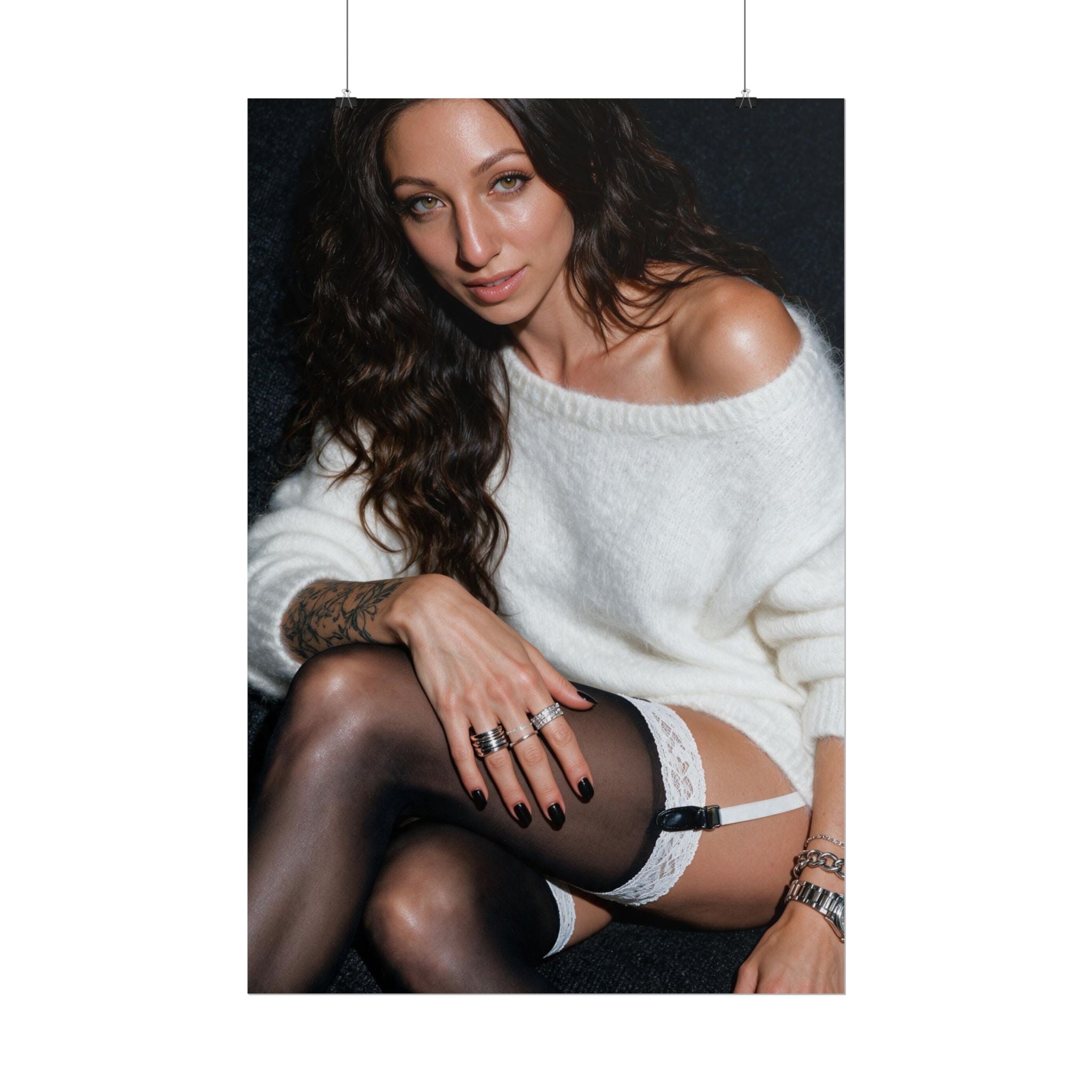 Alyx | Off The Shoulder Sweater Vibes | Boudoir Rolled Poster
